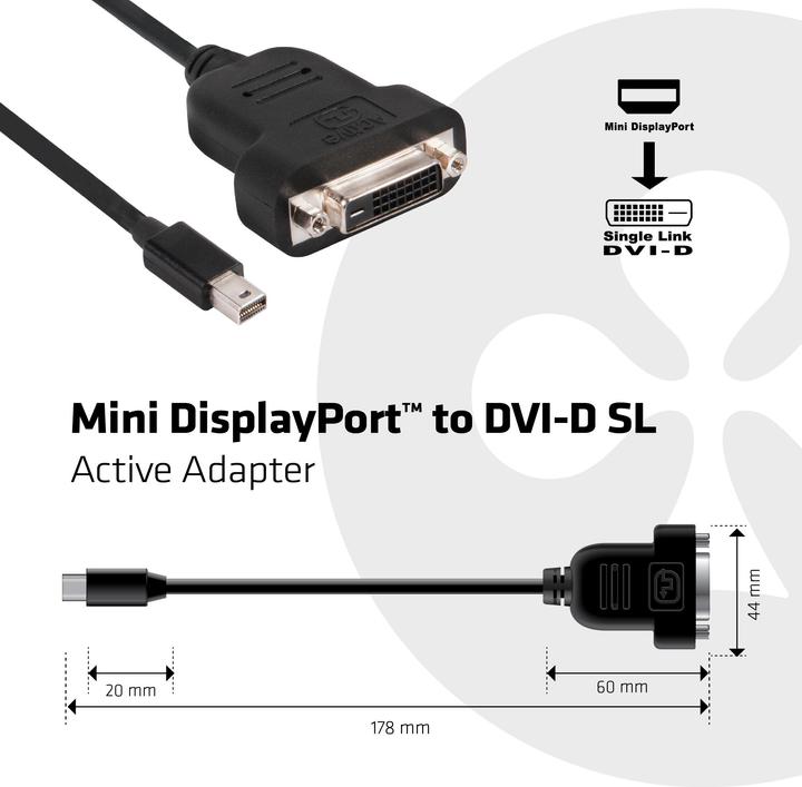 Immagine prodotto Club 3D Mini DisplayPort a (0.20 m, DisplayPort)