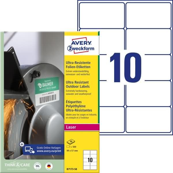 Immagine prodotto Avery Etichette in film ultraresistenti