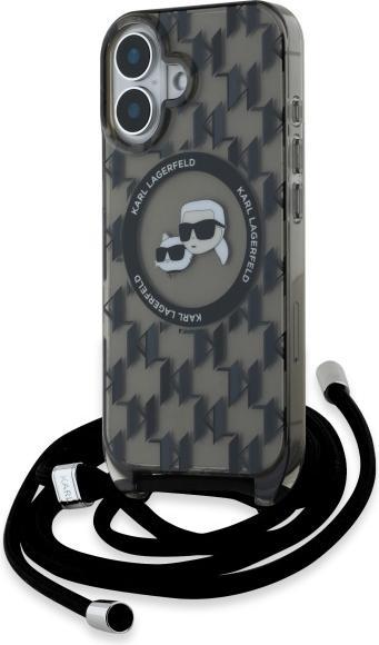 Productafbeelding Karl Lagerfeld KLHMP16SHCKCKLCK iPhone 16 6,1" czarny/zwart hardcase IML Crossbody Monogram Karl (Apple iPhone 16)