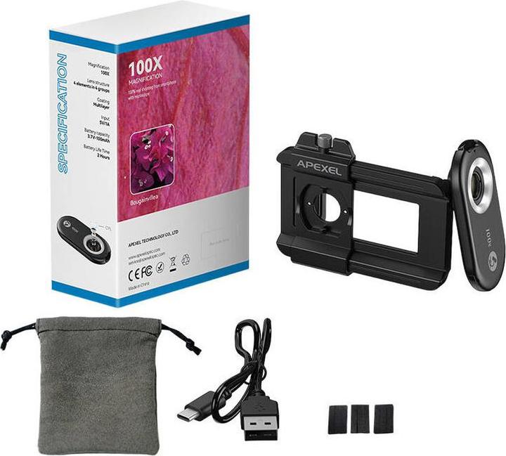 Produktbild Apexel Lens for phone 100x APL-MS100