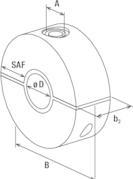 Produktbild Fischer KFT - Rohrschelle - 12,9 cm - Polyurethan - Schwarz - 220 mm - 1 Stück(e) (505914) (M10)