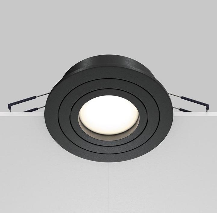 Actual product image Maytoni Atom Recessed Luminaire GU10 Black Ø92mm (GU10)