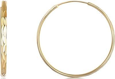 JVD Gold plated silver earrings rings SVLE0209XD5GO - Diameter: 3 cm