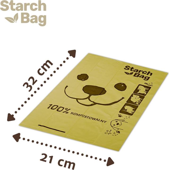 Actual product image Starch Bag STARCHBAG BIO compostable poo bags purple - 8x15 pieces (Cat, Dog)