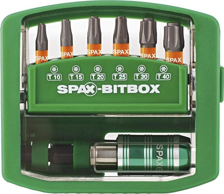 Spax Bit-Box ®, 7-teilig (TX25, TX10, TX15, TX30, TX40, TX20)