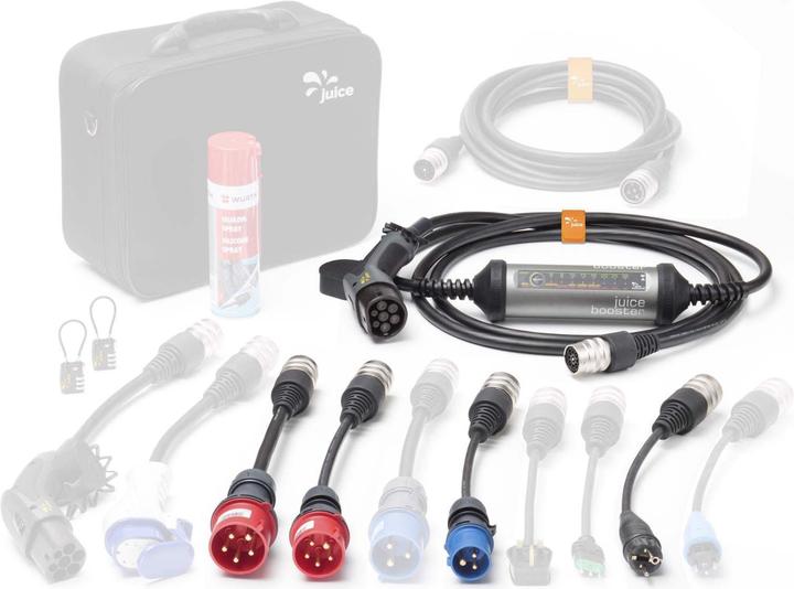 Image du produit Juice Technology Juice Booster 2 UE Traveller Set (Type 2, 22 kW, 32 A, CEE32 rouge, CEE16 rouge, CEE16 bleu, CEE 7/7)