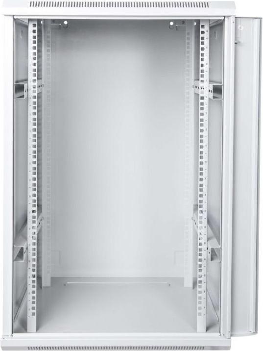Image du produit Digitus Armoire réseau murale 19 21U Rack 600x600 porte vitrée grise non divisée pliée 60kg (21 HE, Rack 19 pouces)