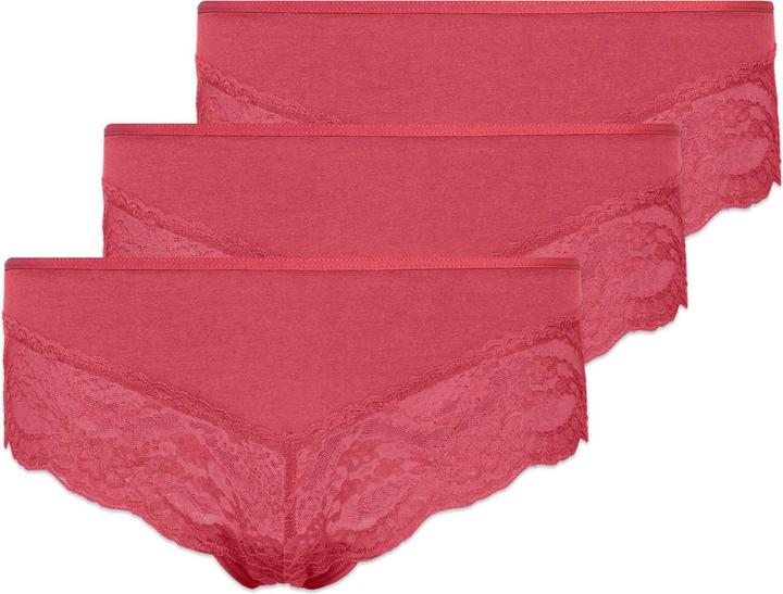 Snocks Hipster Panties mit Spitze (XS, 3er Pack)