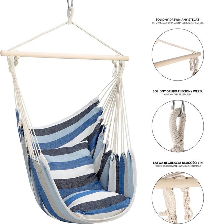 Actual product image Nils CAMP Brazilian Chair NC3107 Blue (100 kg)