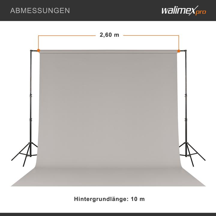 Actual product image Walimex pro Background paper 2,60x10m, light grey (260 cm)
