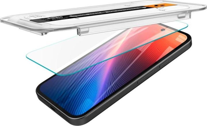Immagine prodotto Spigen EZ Fit Gehärtetes Glas Clear Displayschutzfolie mit Einbaurahmen Google Pixel 9a (2 Pezzo/i, Google Pixel 9a)