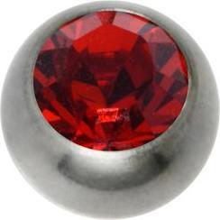 Bijouteria 1.2mm Titan Piercingteil (Kristall, Titan)