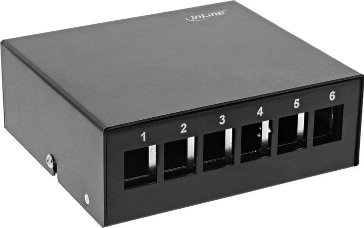 Produktbild InLine Patchfeld-Dose Aufputz für 6x Keystone RJ45