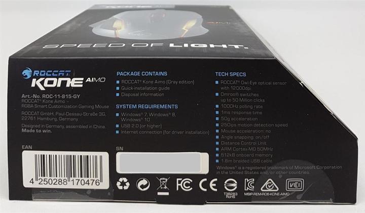 Actual product image Roccat Kone AIMO (Cable)