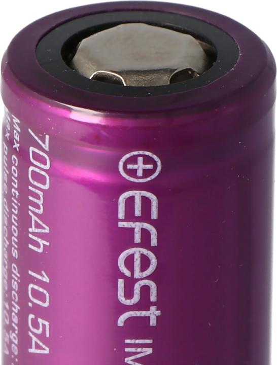 Produktbild Efest Akku Purple IMR18350 (Pluspol flach) (1 Stk., 18350, 700 mAh)