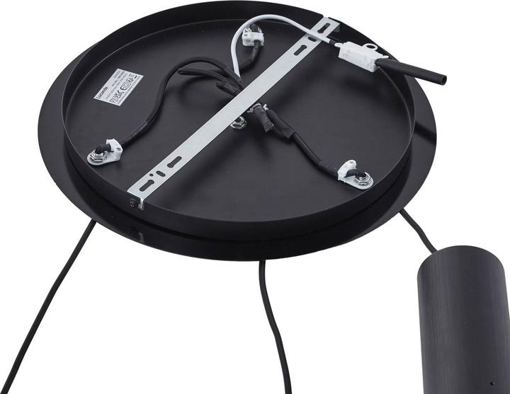 Actual product image Lucande Eirian 3 Cluster pendant light Clear/Black (E27)