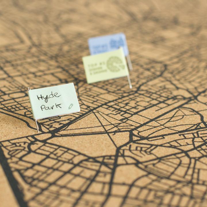 Produktbild Miss wood Woody Map Städtekarte - London - XL (Pinnwand, 90 x 60 cm)