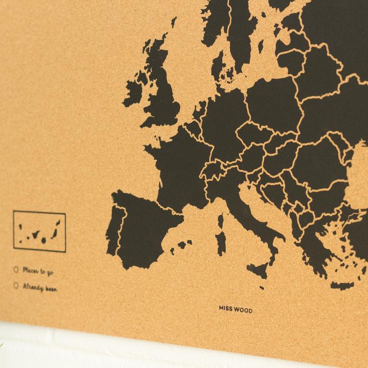 Produktbild Miss wood Woody Map Europakarte - Europa - L (Pinnwand, 60 x 45 cm)