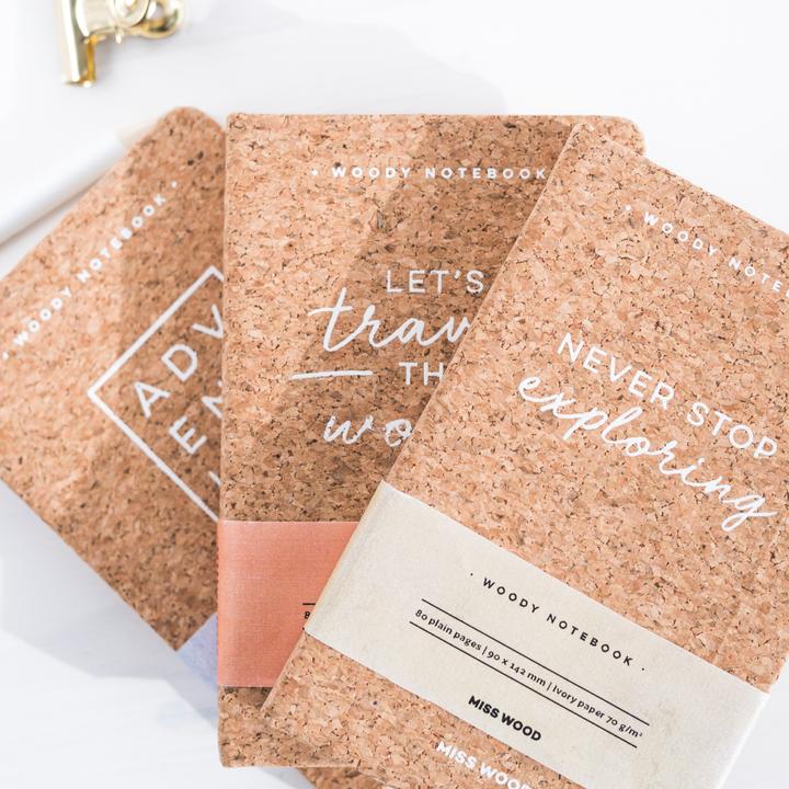 Actual product image Miss wood Woody Notebook Cork - A6 - Exploring (A6, Hardcover)