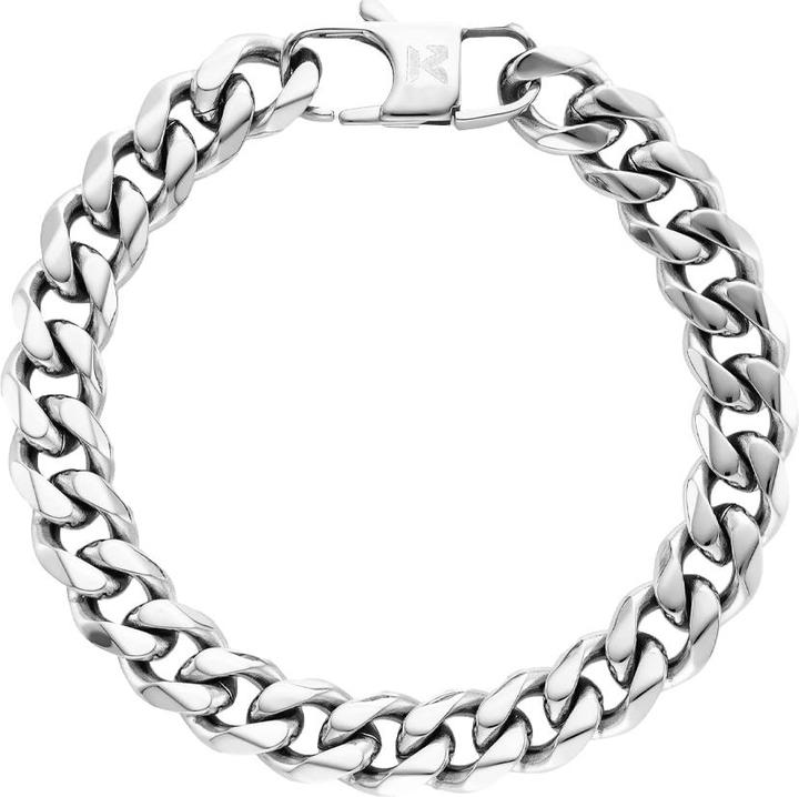 K12 - Silver Cuban Bracelet - 10.5 mm (23 cm, ohne Messing, Chirurgenstahl 316L)