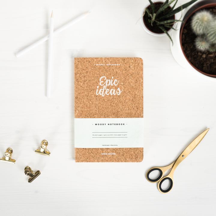 Image du produit Miss wood Woody Notebook Cork - A5 - Idées (A5, Couverture rigide)