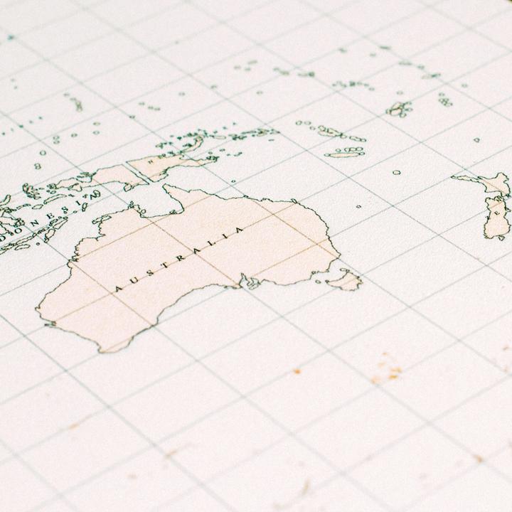 Actual product image Miss wood Woody Map - Watercolor - L - Vintage (Bulletin board, World map, 60 x 45 cm)