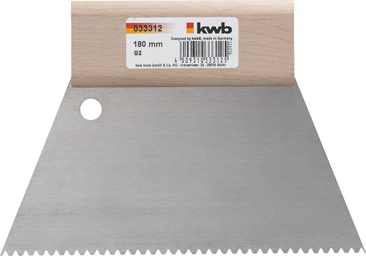 Productafbeelding kwb 033312 Getande spatel (18 cm)
