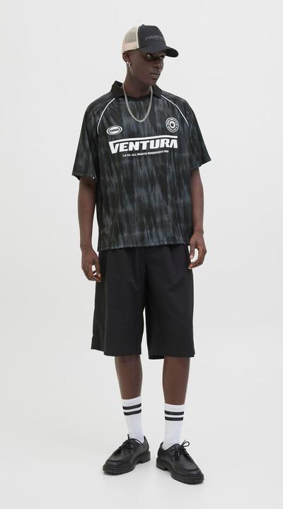 Actual product image Jack & Jones Jcoretreat Aop Mesh Open Collar Polo Ss (L)