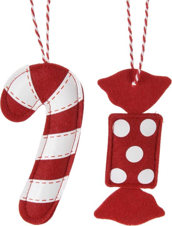 Produktbild Weihnachtshänger aus Filz, Süssigkeiten, 12er-Set (12 -teilig)
