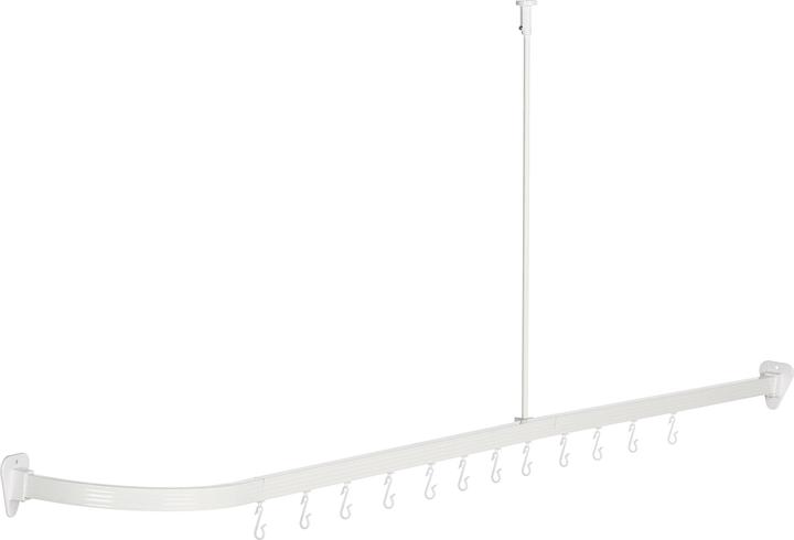 Produktbild Ridder 52001 Duschvorhangschiene, 90x90 cm Weiss (90 x 90 cm)