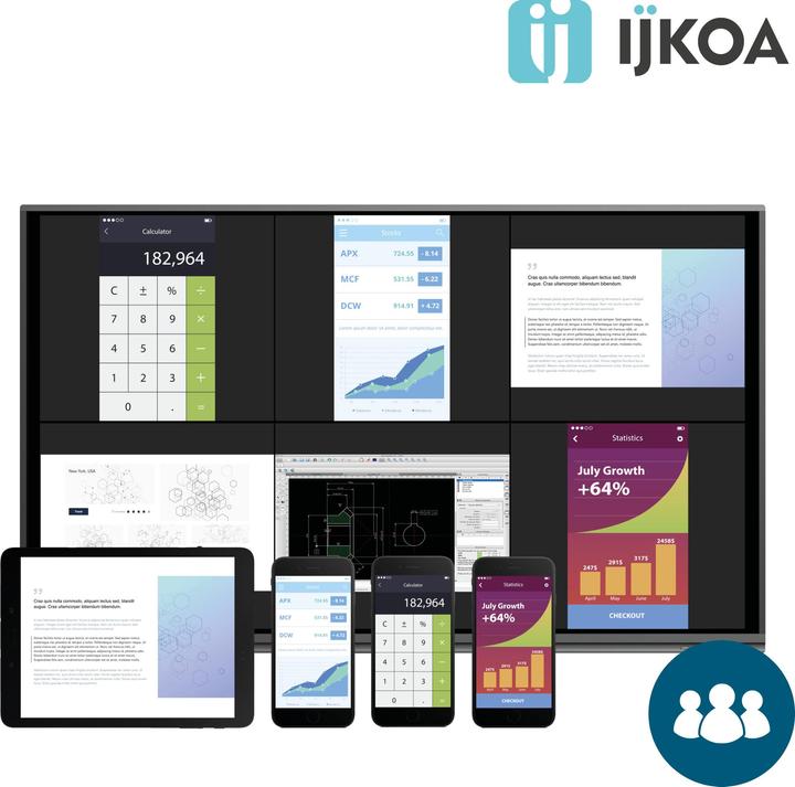 Image du produit Ijkoa 75" Pro MFP 4K, Android 9, 4GB, support mural inclus (75")