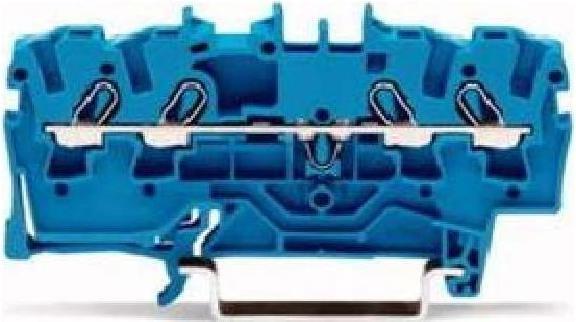 Produktbild Wago DIN-Schienen-Klemmleiste 4x2,5mm2 blau