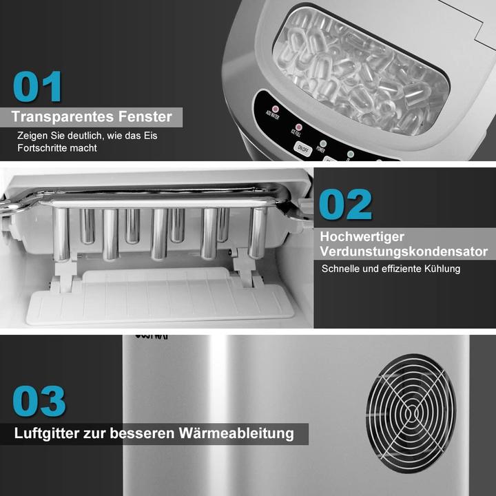 Actual product image Costway Ice cream maker 12Kg/24h, silver