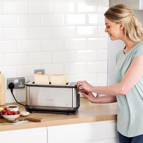Image du produit Ninja 3-in-1 Multifunctionele Toaster, Grillplaat en Panini Maker - 7 Roosterstanden - RVS - ST202EU (Fiche CH)