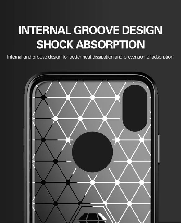 Image du produit Cadorabo TPU Ultra Slim carbon edelstahl Combi Cover (Apple iPhone X)