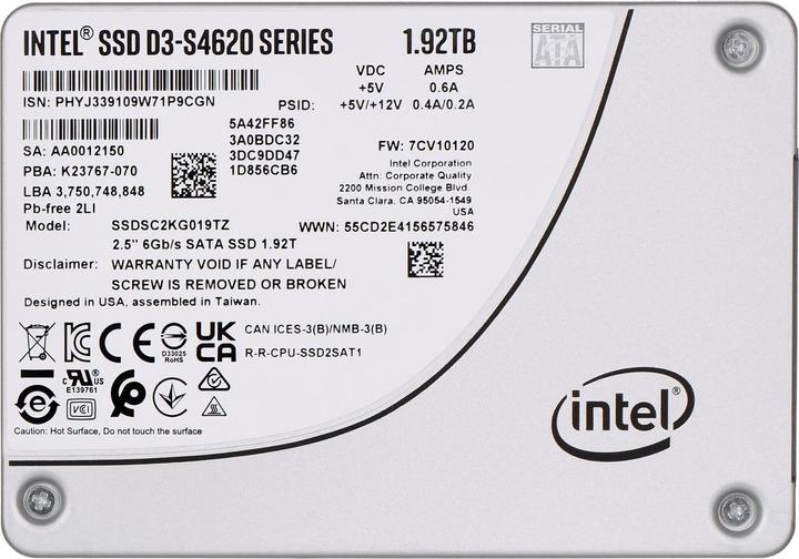 Produktbild Intel Solid-State Drive D3-S4620 Series (1920 GB, 2.5")