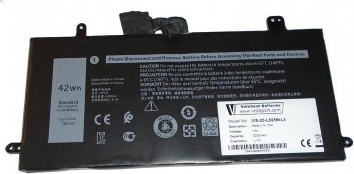 Actual product image Vistaport Battery for DELL Latitude 5285 / 5290 (4 Cells, 5250 mAh)