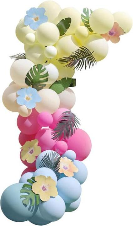 Image du produit Ginger Ray Arche de ballons Hawaï avec fleurs tropicales et feuillage (70 x)