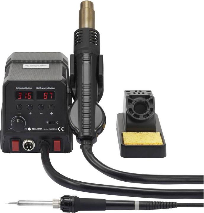 Toolcraft ZD-8922 SE Löt-/Entlötstation digital 360 W 50 - 480 °C inkl. Lötspitz