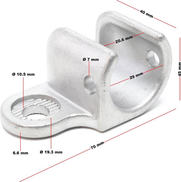 Actual product image Wiltec Axle Mounted Trailer Hitch For Bicycles in Silver Made of High Quality Material