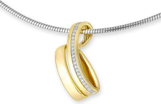 Breuning ANHÄNGER - BRILL. 0,127 Ct. H/si (585, - Gold)