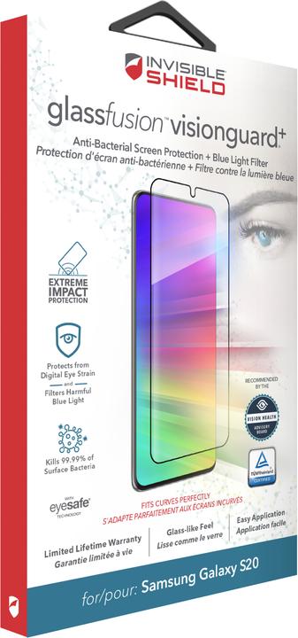 Actual product image InvisibleShield Glass Fusion VisionGuard+ (1 Piece, Samsung Galaxy S20)