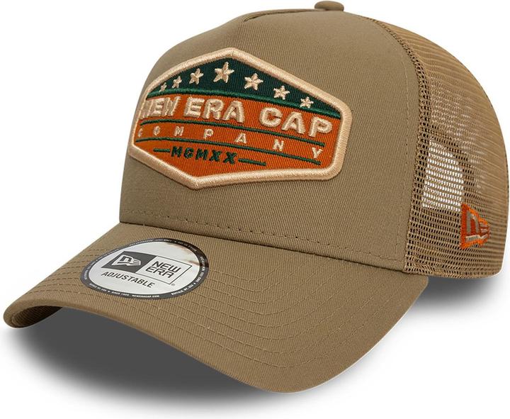 Immagine prodotto New Era Cappello Trucker a rete A-Frame - Vintage Brand Khaki (Taglia unica)