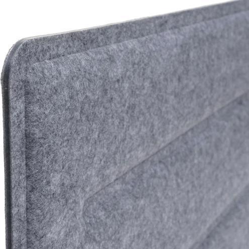 Image du produit Mendler Séparateur de bureau, tableau d'intimité, tissu/textile avec embossage - 100x30cm (30 x 100 x 1 cm)
