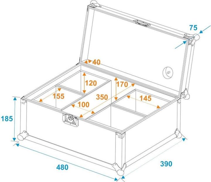 Produktbild Roadinger Flight Case (Lichttechnik Case)