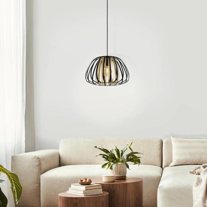 Immagine prodotto EGLO Lampada a sospensione ENCINITOS 1x E27 Nero/Oro (E27, 0 lm)