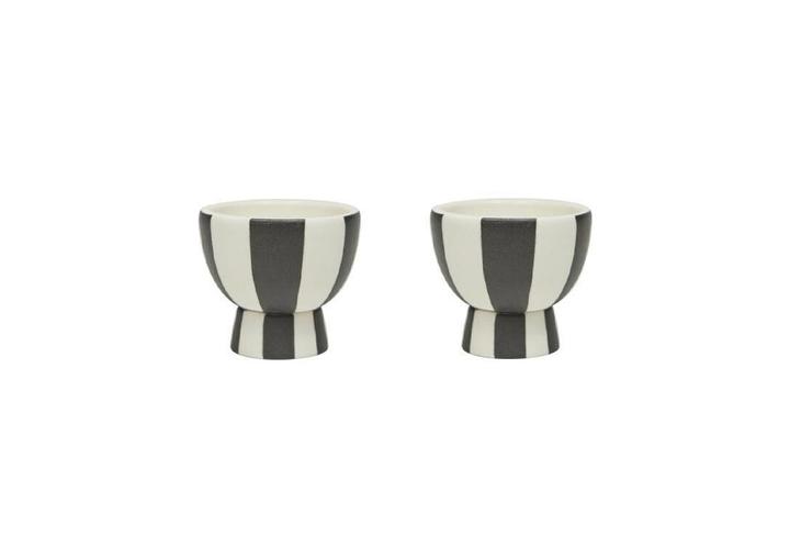 Immagine prodotto Oyoy Portauovo Toppu 2 pezzi, bianco/nero (2 x)