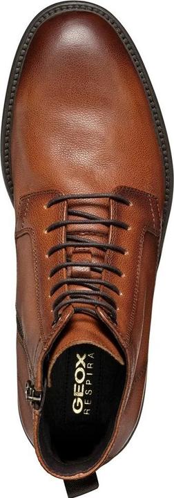 Actual product image Geox Mens Tiberio Patent Leather Ankle Lace Up Boots (41)