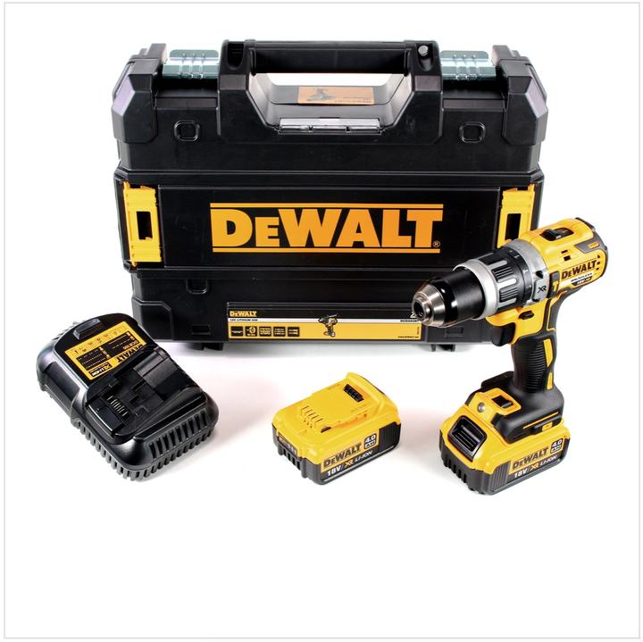 Actual product image DeWalt DCD 796 M2 Battery impact drill Brushless 18V 70Nm + 2x rechargeable batteries 4.0 Ah + 1x quick (Rechargeable battery operated)