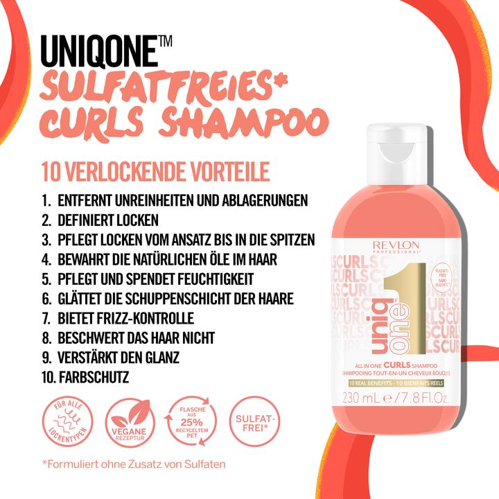 Actual product image Revlon Professional UniqOne All in One Curls Shampoo (230 ml, Liquid shampoo)